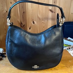 Coach Nomad 36026 In Black Glove Tanned Leather Hobo Bag